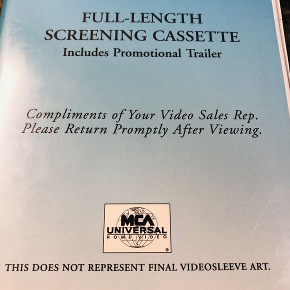 Vintage Flipper VHS Tape Full Length Screening Cassette 1996 Rare Screener - Picture 6 of 7